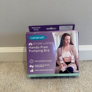 Brand New Lasinoh Hands Free Pumping Bra Neutral Pink